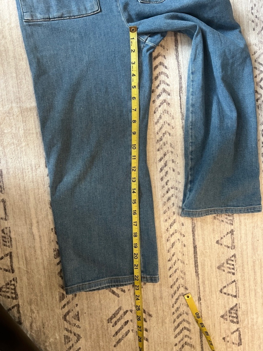 Maje Light Blue Denim Pinafore Overalls. PLEASE VIEW MEASUREMENTS. - Picture 6 of 7